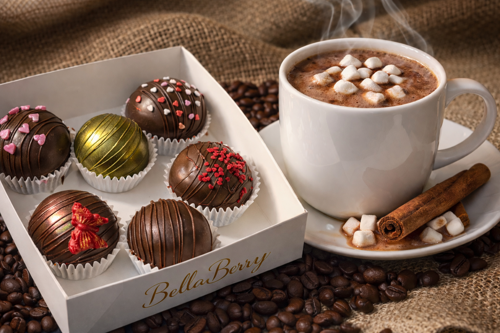 Bella Berry Dark Chocolate Heart Bomb Box
